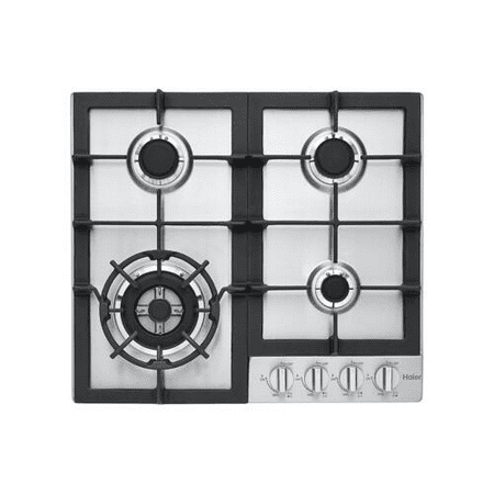 Haier HCC2230AGS - Gas cooktop - 4 hobs - Niche - width: 22 in - depth: 19.3 in - stainless steel - stainless steel