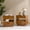 Acorn, variant on Tina's Home Mid Century Modern 24" Wide Wood Side Table Set of 2 with Charging Station, Small Storage Table with Open Shelf for Living Room Apartment Small Spaces, Walnut