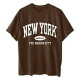 thumbnail image 4 of Afdoent Womens T Shirts Letter Printed Crew Neck Short Sleeve Loose T Shirt Casual Fashion Clothes Vacation Outfits, 4 of 4