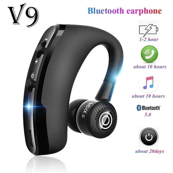 Wireless Headset with Mic,Unmatched Comfy Wireless Earbud w/ 10 Hrs, HiFi Sound Cell Phone Earpiece Hands Free Headphone Compatible with Android/iPhone/Smartphones/Laptop