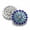 Blue, variant on 10pcs Crystal 18mm Rhinestone Metal Snap Buttons Fit Snap Bracelet Jewelry Gift-Blue