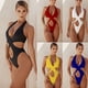 thumbnail image 2 of Traje de baño de una pieza Bikini de una pieza de color sólido Bikini sexy Traje de baño de una pieza, 2 of 6