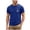 Blue, variant on Heavyweight T Shirts Men's Ribbed Crew Neck Regular Fit Center Logo T Shirt Black,S