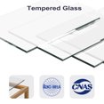 thumbnail image 2 of Glass Sofa Table, Mid-Century Modern Entryway Table with Tempered Glass & Golden Legs, 2-Tier Behind Couch Table for Living Room Hallway Entrance, White, 2 of 9