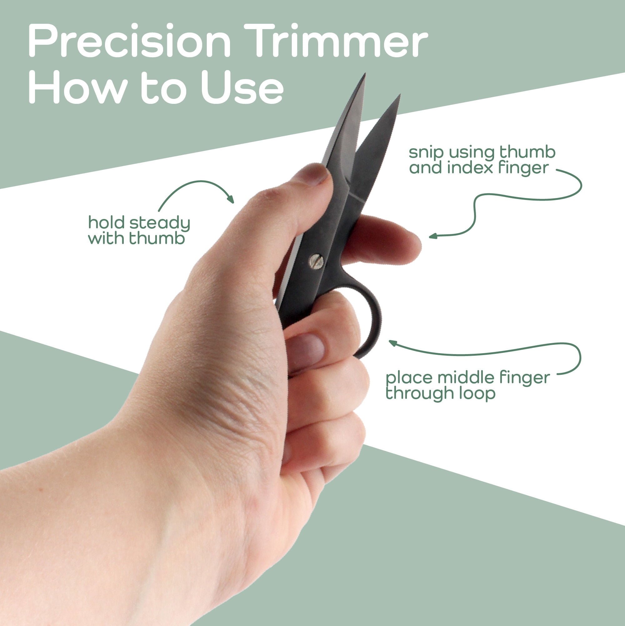 JubileeYarn Professional Multi-Purpose Titanium Precision Trimmer - Black - 1 Pair