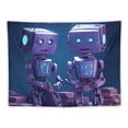thumbnail image 5 of ONETECH  Cute Three Robots Tapestry Wall Hanging Bedroom Living Room Home Party Banner Decoration Tapestries, 5 of 7