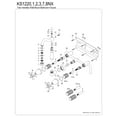 thumbnail image 3 of Kingston Brass KS1228NX Hamilton Double-Handle 3-Hole Wall Mount Bathroom Faucet in Brushed Nickel, 3 of 5