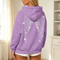 thumbnail image 5 of Aihuaihua Women's Sparkly Sequin Angel Wings Hoodie Trendy Long Sleeve Hooded Sweatshirt Plus Size Baggy Sweat Shirt with Pocket (PP2,XXXL), 5 of 6