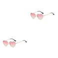 thumbnail image 2 of Jumpingount Impresionantes gafas de sol en forma de corazón de PVC con lente Tac Accesorio de moda Gafas de sol en forma de corazón rosa amarillo rosa amarillo 2Conjunto, 2 of 6