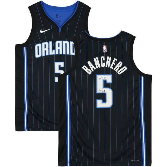 Paolo Banchero Orlando Magic Autographed Black 2022-2023 Icon Swingman Jersey with "ROY 23" Inscription - Fanatics Authentic Certified