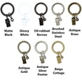 thumbnail image 5 of Urbanest 1" Metal Curtain Rings With Clips and Eyelets, Glossy White, Set of 10, 5 of 6