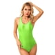 thumbnail image 5 of Traje de baño de Color liso para mujer, traje de baño sin mangas con cuello en U, leotardo con espalda de corredor, mono ajustado, traje de baño para gimnasio, Fitness, traje de baño de una pieza, 5 of 5