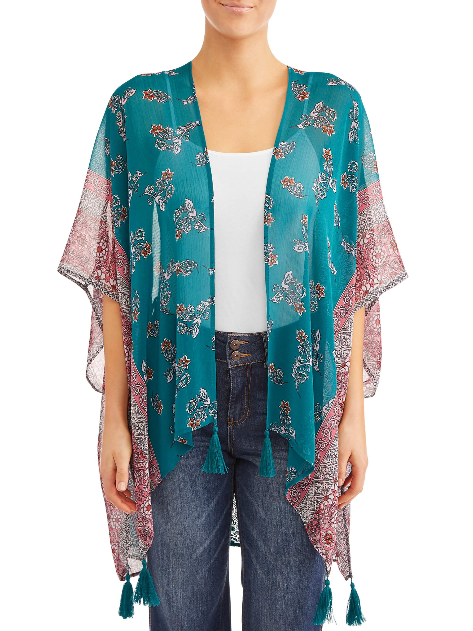 Tassel Kimono - Walmart.com