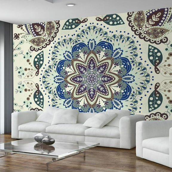 Tiptophomedecor Mandala Wallpaper Wall Mural - Earth Colors