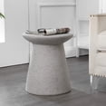 thumbnail image 6 of Hollie 18" Minimalist Modern Drum Accent Table Pedestal, Gray Terrazzo Finish, 6 of 7