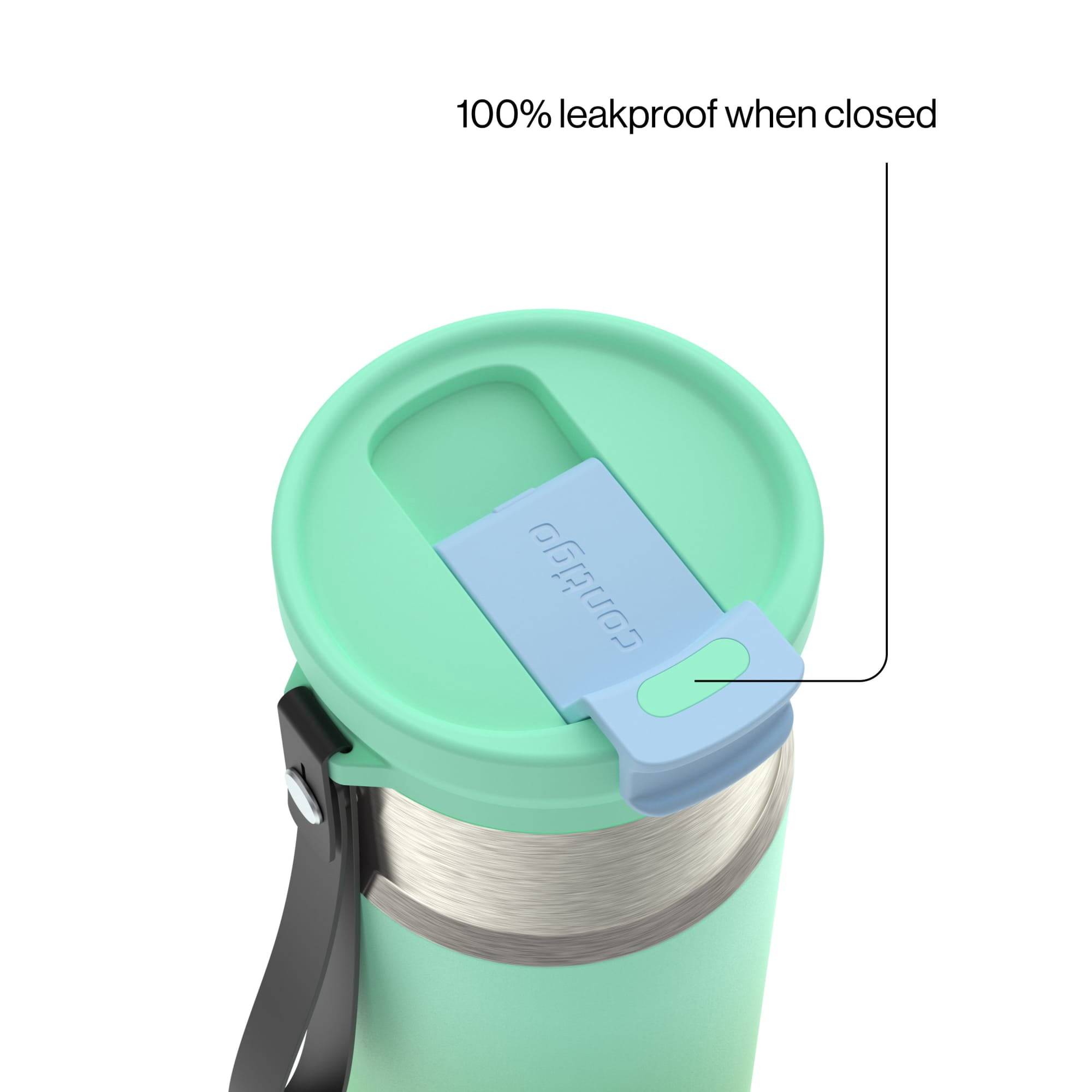 Contigo DualSip 16 oz Compact Leakproof Insulated Water Bottle with 2-Way Lid