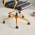 thumbnail image 4 of LUXMOD High Back Executive Office Chair with Armrest Adjustable Swivel Chair in Durable Vegan Leather Modern Gold Office Chair Ergonomic Desk Chair for Extra Back and Lumbar Support, 4 of 8