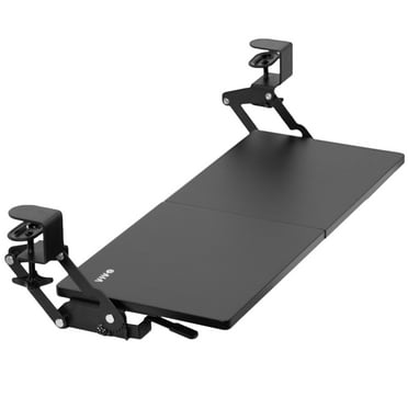 VIVO Black Extra Sturdy Clamp-on Under Desk Keyboard Tray with Swinging Height Adjustment