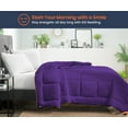 thumbnail image 2 of SGI Microfiber Comforter Set Oversized Queen Size Purple Solid 3 Piece, 2 of 5
