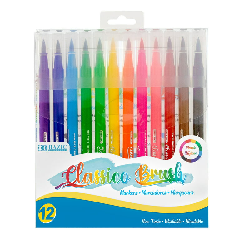 Water Color Marker Soft Brush Tip - 12 Colour