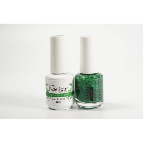 Gelixir Nail Polish Gel  Matching Lacquer Green Fairly 1 PK #099