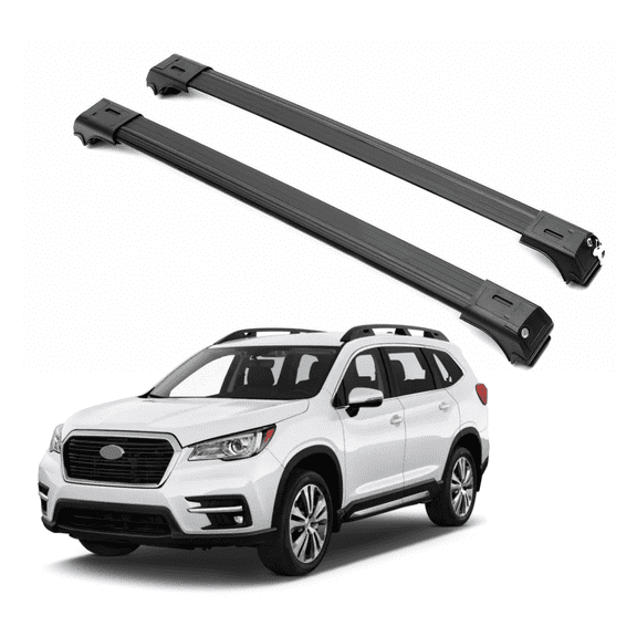 ERKUL Roof Rack Cross Bars for Subaru Ascent 2019-2024 | Aluminum Crossbars with Anti Theft Lock for Rooftop | Compatible with Raised Rails - Black