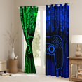thumbnail image 3 of Feelyou Green Blue Gamepad Blackout Curtains Set of 2 (52x84 Each), Video Gaming Gamer Window Curtains, Teens Kids Boys Girls Curtains and Drapes, Blackout Curtains Bedroom Decor, 3 of 6