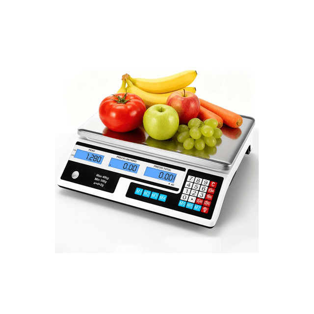Bascula Comercial Digital 40kg Economica Comercios Xtellar Plateado