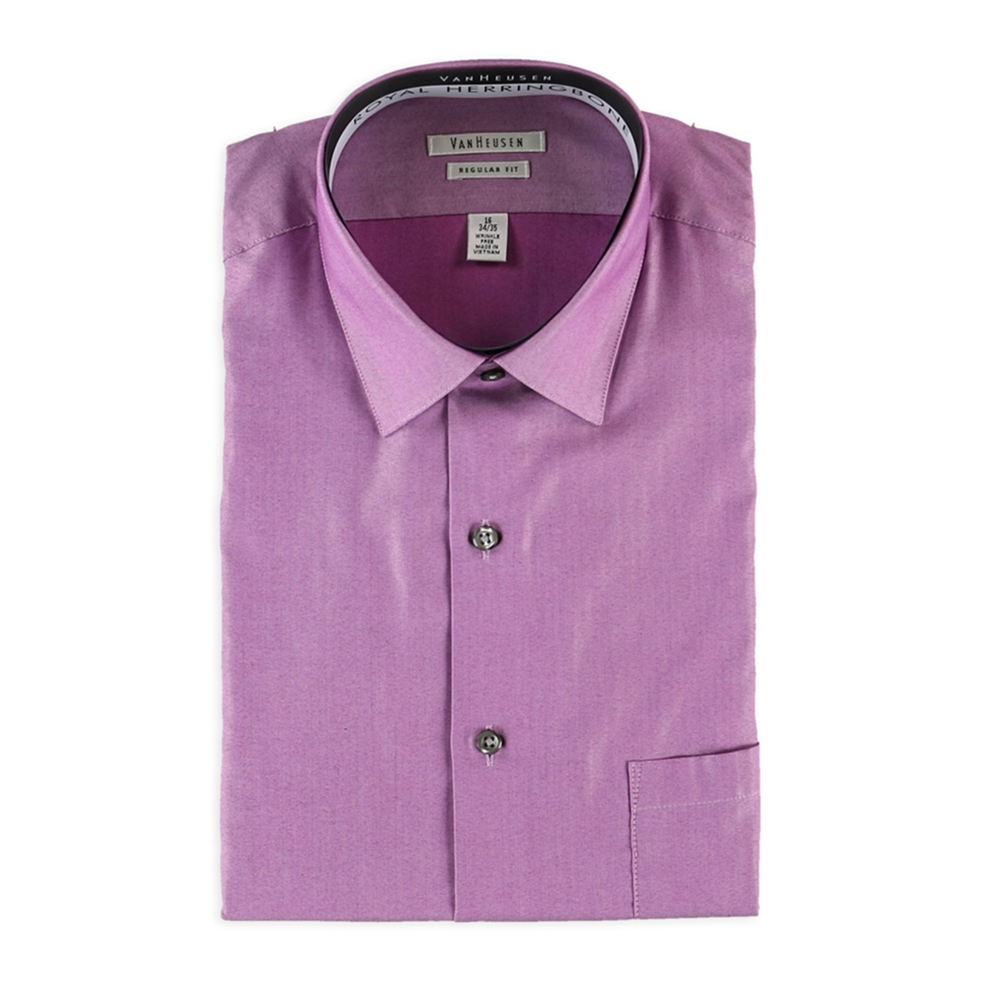 Van Heusen Mens Herringbone Button Up 