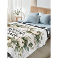 thumbnail image 5 of Queen Flat Sheet Only Sweet Home Words Fall Pumpkins Soft Microfiber Cooling Bedding Sheets Blue White Plaid Flat Bed Sheet for Hotel,Home Decor, 5 of 9