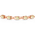 thumbnail image 3 of Gem Stone King 18K Rose Gold Plated Silver White Ethiopian Opal Bracelet for Women (2.55 Cttw, Gemstone October Birthstone, Oval Cabochon 7X5MM, Fully Adjustable up to 9 inches), 3 of 5