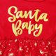 thumbnail image 3 of Diseño de moda: vestido de manga abullonada de malla con estampado de letras en inglés con estampado navideño en caliente para niñas y niños, 3 of 6