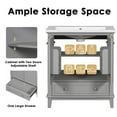 thumbnail image 6 of 30" Bathroom Vanity with Sink Combo, Multi-functional Bathroom Cabinet with Doors and Drawer, Solid Frame and MDF Board, Grey, 6 of 9
