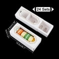 thumbnail image 2 of 24 Pcs Macaron Drawer Boxes 6.1x2.56x1.97inch Pastry Cardboard Dessert Box With Window Cardboard Packaging Boxes Bakery Pastry Boxes for Biscuits Desserts Donut Cupcakes White, 2 of 9