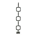 thumbnail image 6 of 28", 19"H Black Aluminum Stacked Geometric Rings Abstract Sculpture with Marble Bases, by DecMode (2 Count), 6 of 11