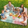 thumbnail image 7 of Bohemian Color Picnic Blanket Waterproof Outdoor Beach Blanket Hand-held Pad Suitable for Travel, Camping, Beach, Family Gatherings, 7 of 7