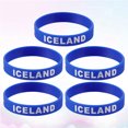 thumbnail image 1 of SEWACC Bracelet Rond en Silicone Bleu 5 Pcs pour Jeu Sportif et Match de Football 6.3 Po, 1 of 5