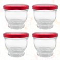 thumbnail image 2 of 4pcs Unique Glass Cup Transparent Yogurt Drinking Cup Simple Pudding Milk Cup for Home Kitchen Restaurant (100ml), 2 of 8