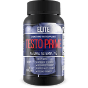 ELITE- Testo Prime - Natural Alternative- Strength and Youth Supplement -Ripped Muscle Builder - All Natural Testosterone Booster - 30 Day Supply