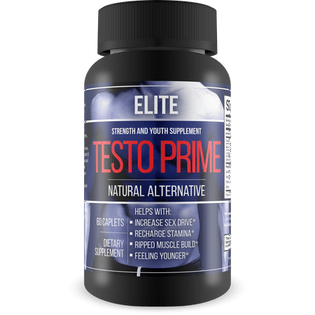 ELITE- Testo Prime - Natural Alternative- Strength and Youth Supplement -Ripped Muscle Builder - All Natural Testosterone Booster - 30 Day Supply