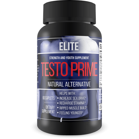 ELITE- Testo Prime - Natural Alternative- Strength and Youth Supplement -Ripped Muscle Builder - All Natural Testosterone Booster - 30 Day (Best All In One Supplement For Muscle Growth)