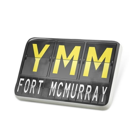 Porcelein Pin YMM Airport Code for Fort McMurray Lapel Badge – NEONBLOND