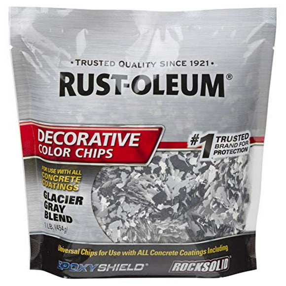 Rust-Oleum 312449 Decorative Color Chips, 1 Pound (Pack of 1), Glacier Gray Blend