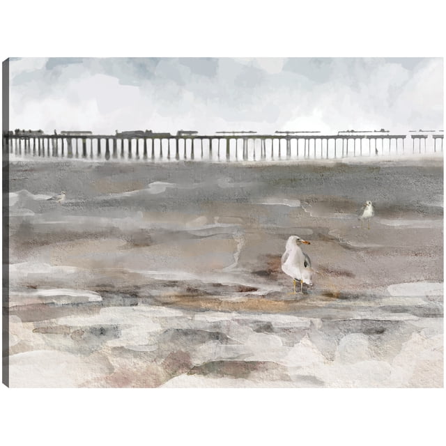 Cuadro Decorativo - A lo largo del muelle Jr Impresión en canvas, estrechado