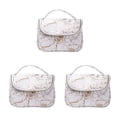 thumbnail image 3 of Yuarrent Bolsa de cosméticos con patrón de mármol, contenedor multiusos para niñas, organizador de maquillaje para el cuidado personal de viaje, tipo tipo 8 3piezas Yuarrent CBP251806, 3 of 6