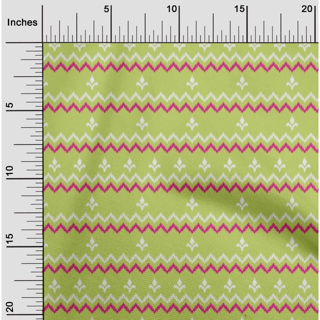oneOone Coton Tissu Cambic Chevron Ikat Décor Tissu Imprimé BTY 56 Pouces de Large