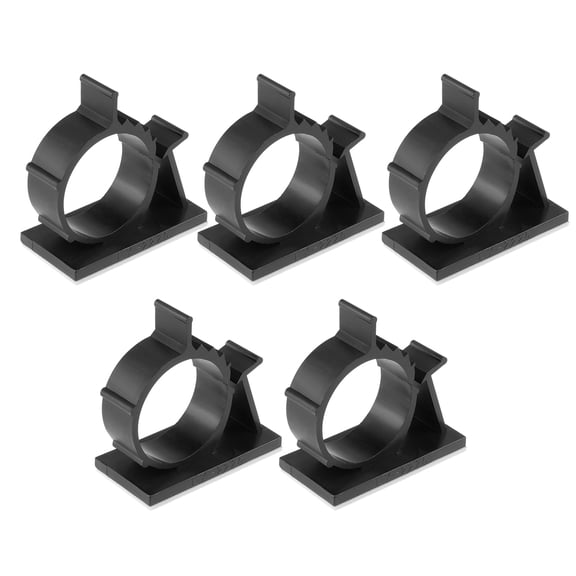 5Pcs Self Adhesive Adjustable Wire Cable Tie Sticker Clip Black 2225