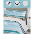thumbnail image 4 of Summer Beach Queen Size Down Alternative Comforter, Lightweight Comforter Quilt Bedding Set with Pillow Shams Coastal Ocean Seaside Sky Scenery All Seasons Bed Comforter Duvet Insert 90"x96", 4 of 7