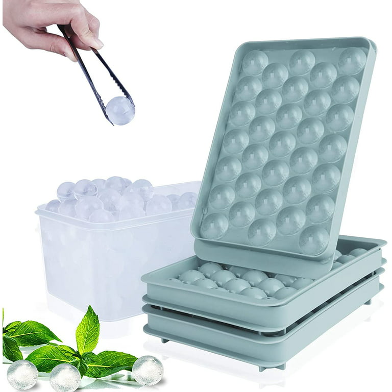 Round Cone Ice Cube Tray with Lid Plastic Ice Cube Mold