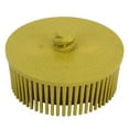 thumbnail image 1 of 2 Inch Bristle Disc Grit Abrasive Bristle Shank Attachment Disc for Remove Burr Rust Coatings On Metal Yellow, 1 of 14